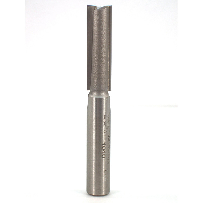 Straight Cut Double Flute Router Bit - 3/8" SH - Diameter:3/8" - Cutting Length:1-1/4" - Overall Length:2-7/8"